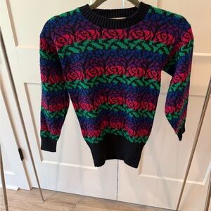 Size 10/12 Colorful Kids' Patterned vintage Sweatshirt